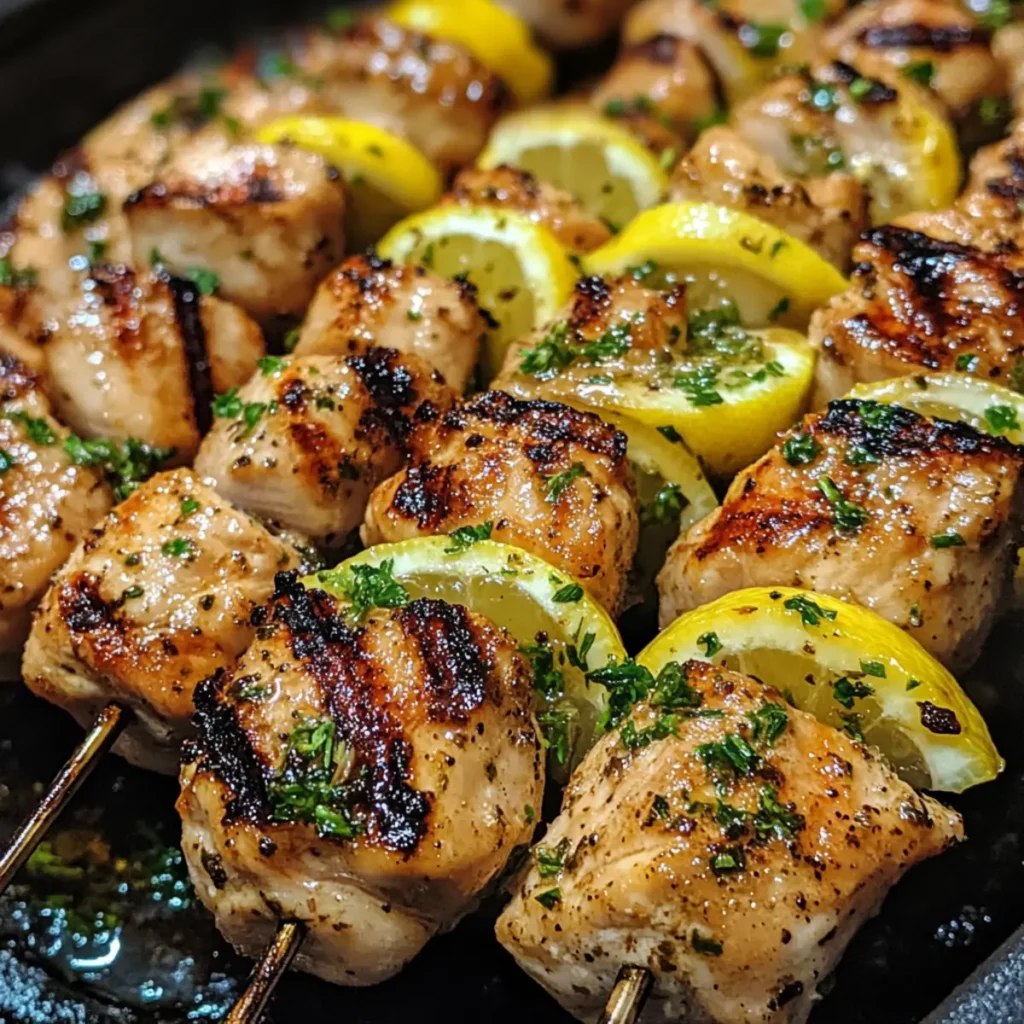 Grilled Lemon Herb Chicken Skewers