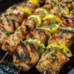 Grilled Lemon Herb Chicken Skewers