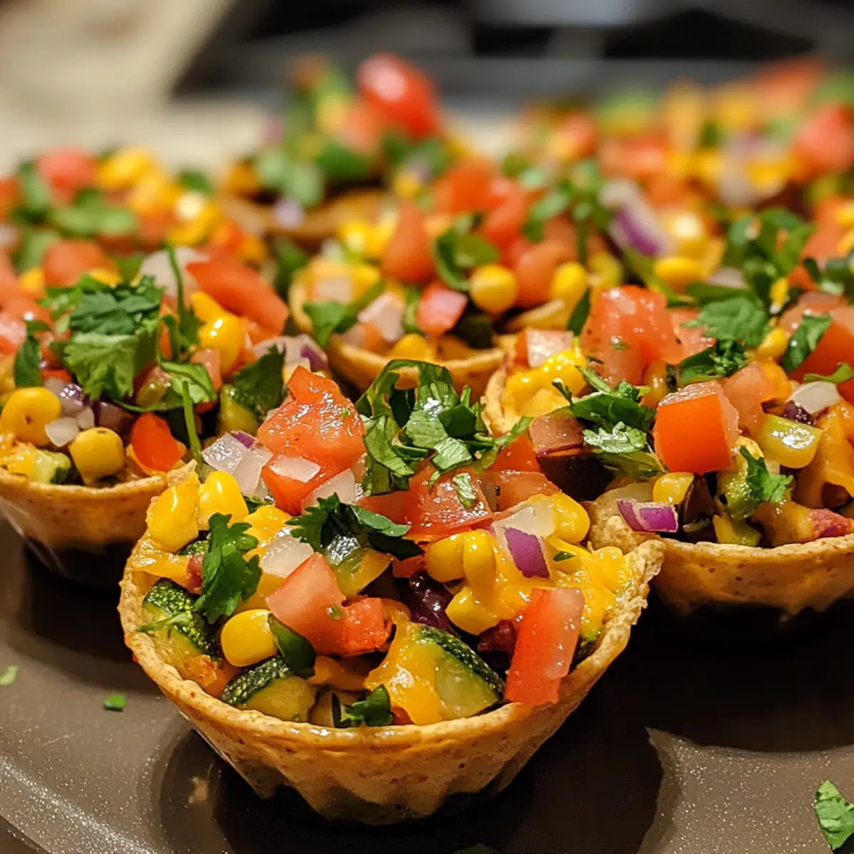 Loaded Veggie Nacho Cups