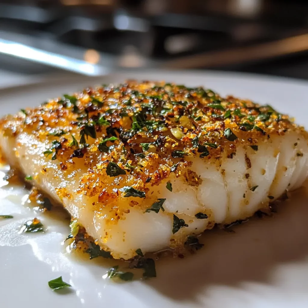 Garlic Herb Crusted Cod