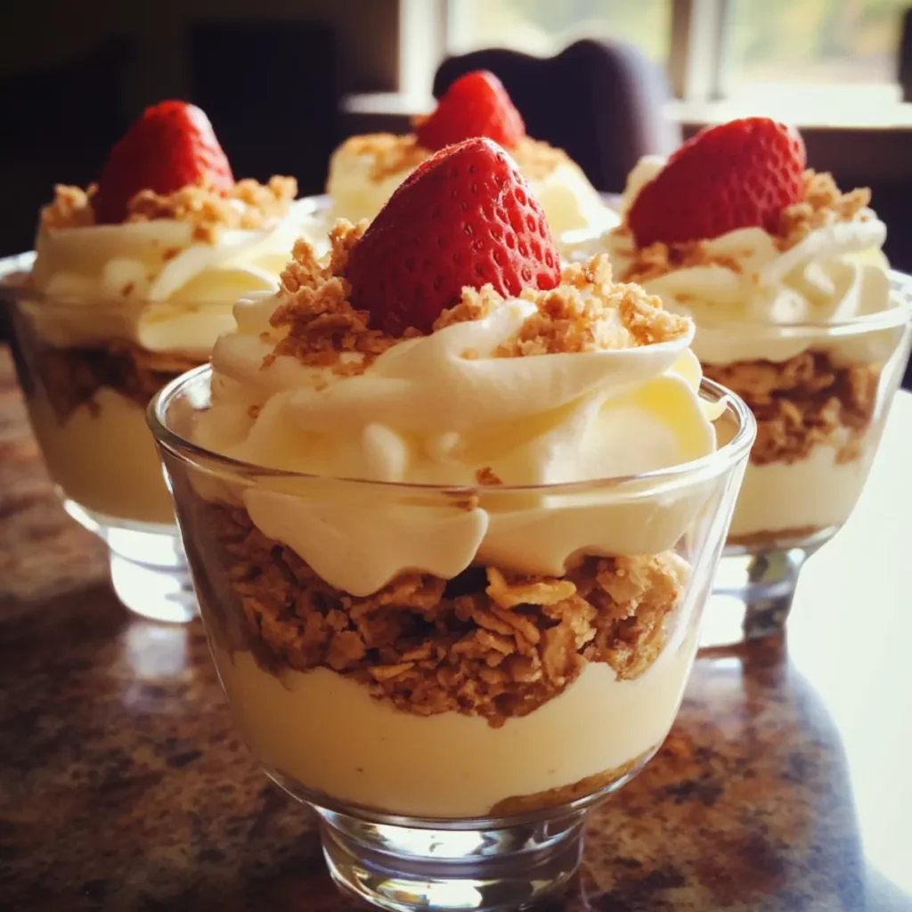 Classic Vanilla Pudding Parfait Cups
