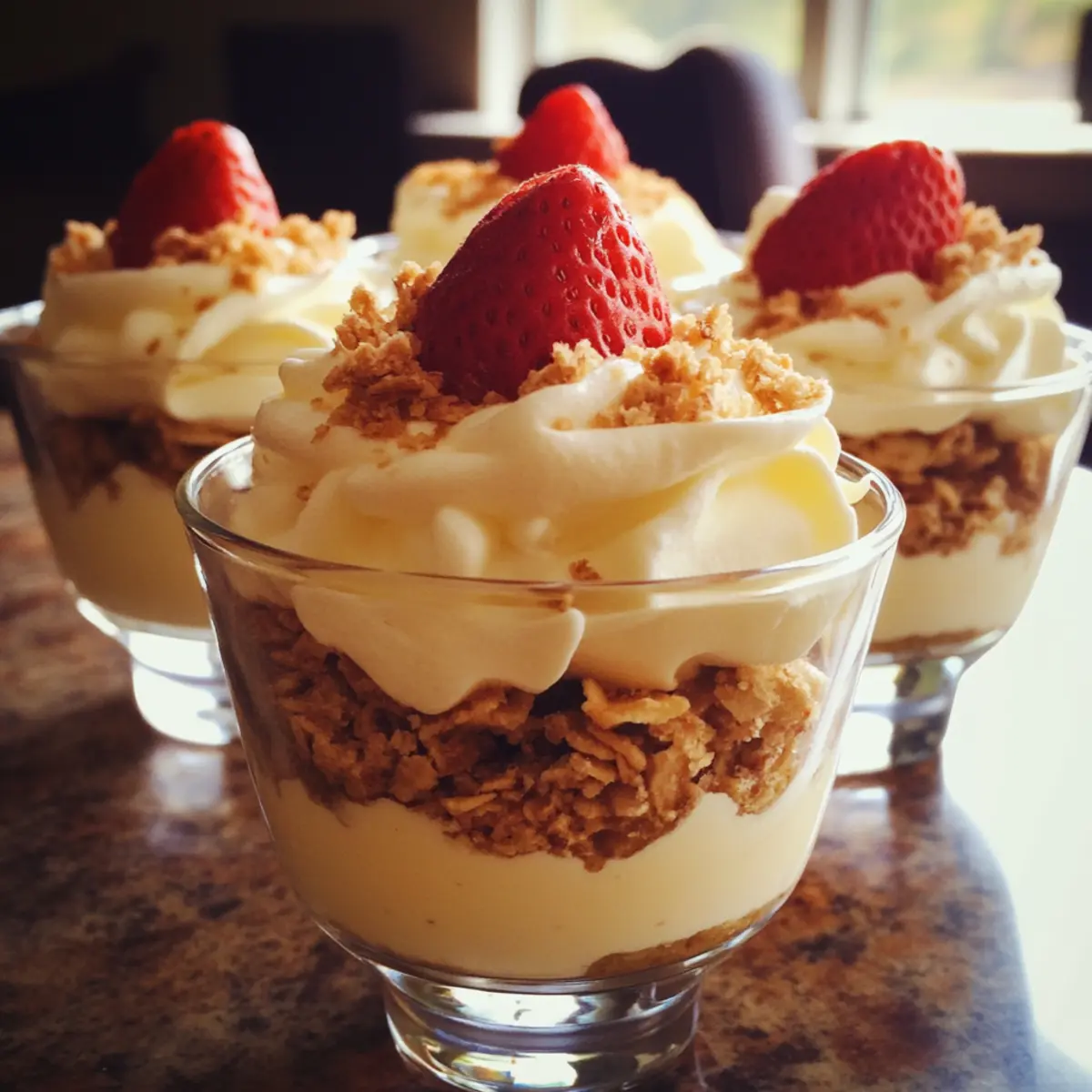 Classic Vanilla Pudding Parfait Cups