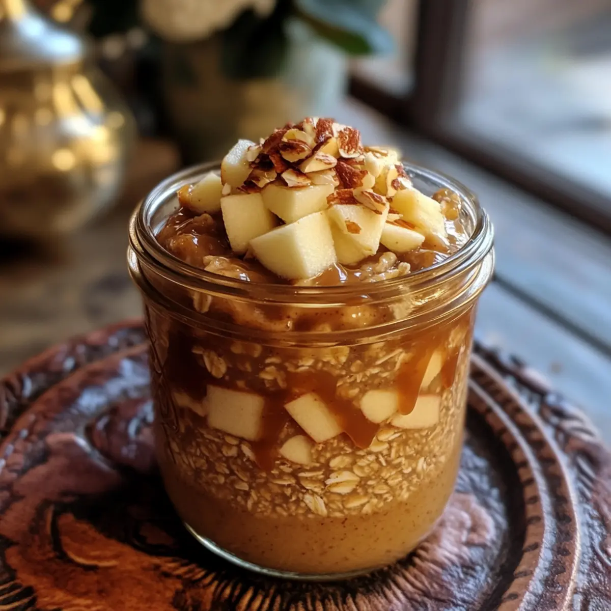Caramel Apple Overnight Oats Jar