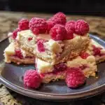Raspberry White Chocolate Blondies