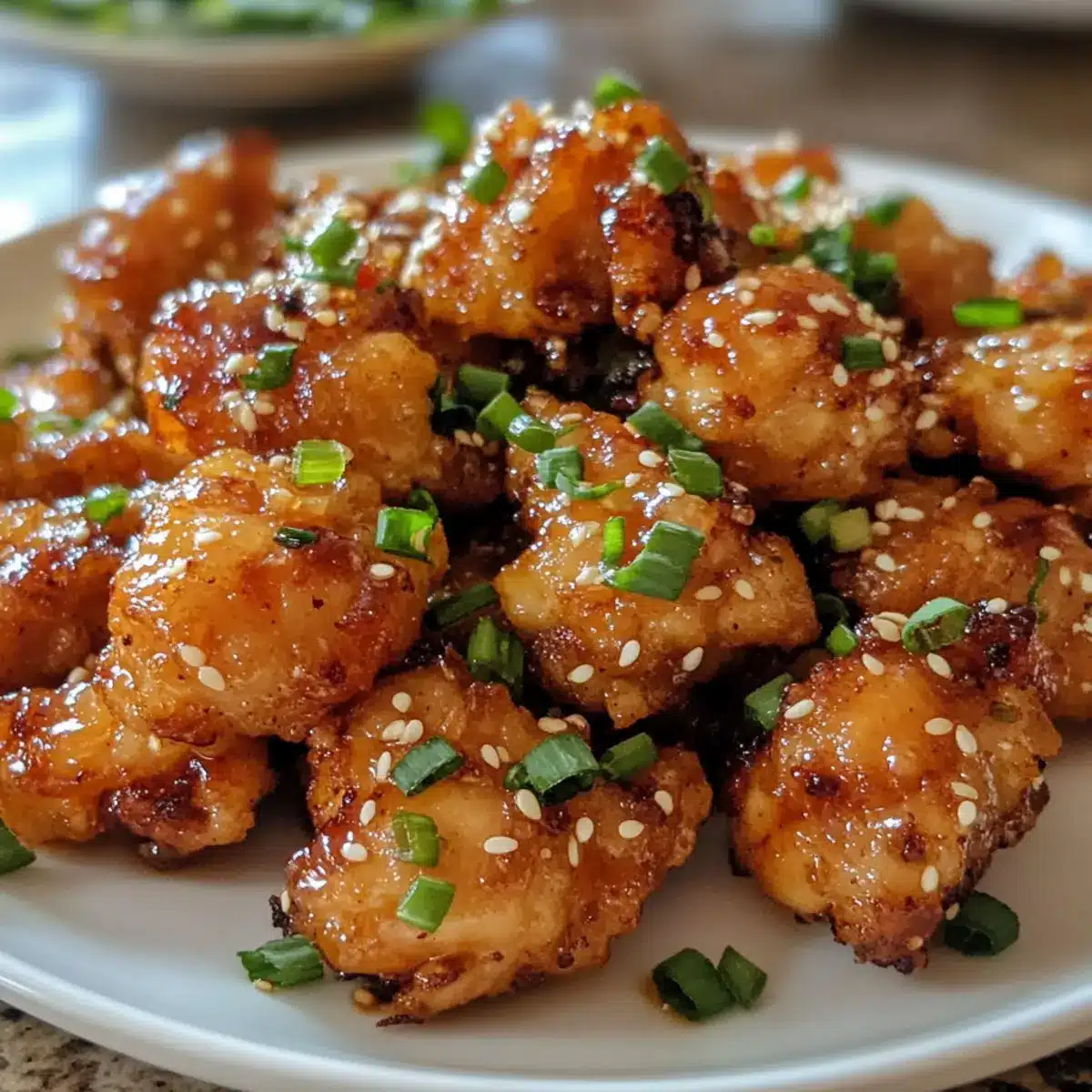 Crispy Honey Garlic Chicken Bites