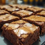 Caramel Chocolate Brownie Squares