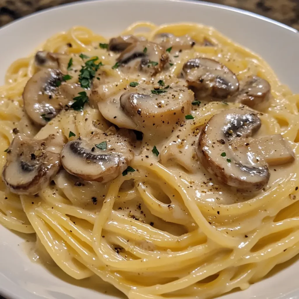 Creamy Garlic Mushroom Pasta