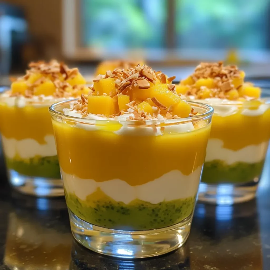 Mango Coconut Pudding Cups