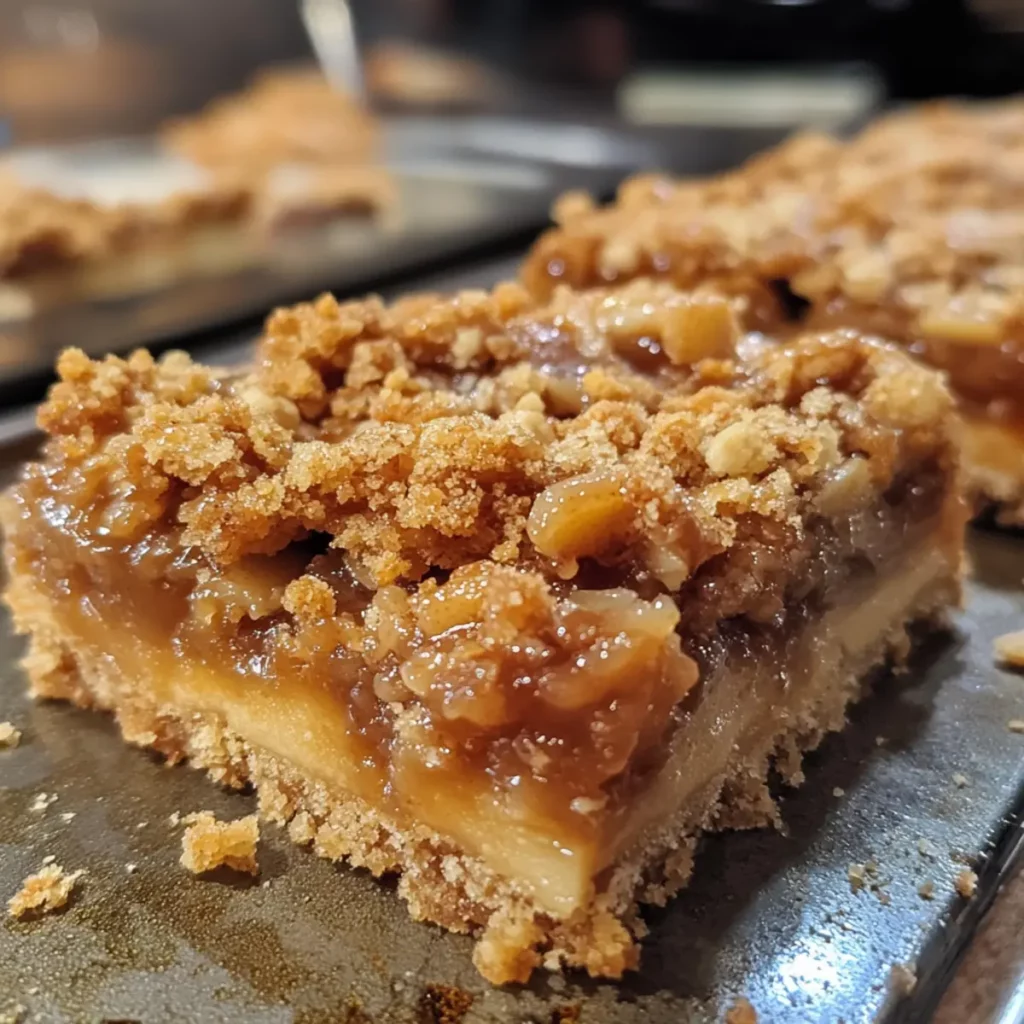 Caramel Apple Crumble Bars