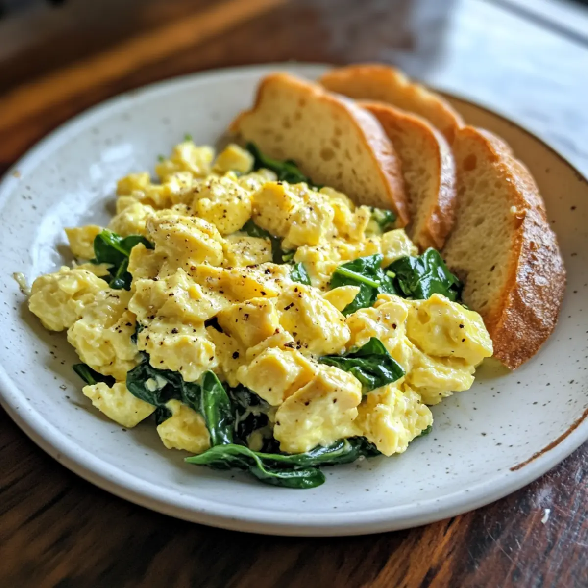 Quick Spinach Egg Scramble