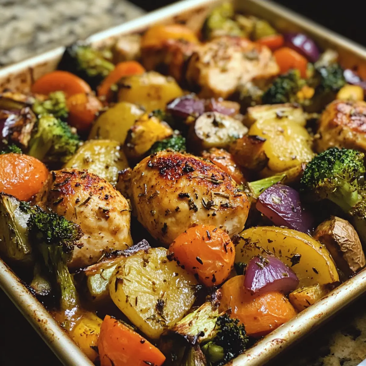 One Pan Chicken Veggie Bake