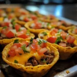 Mini Beef Taco Cups with Cheese