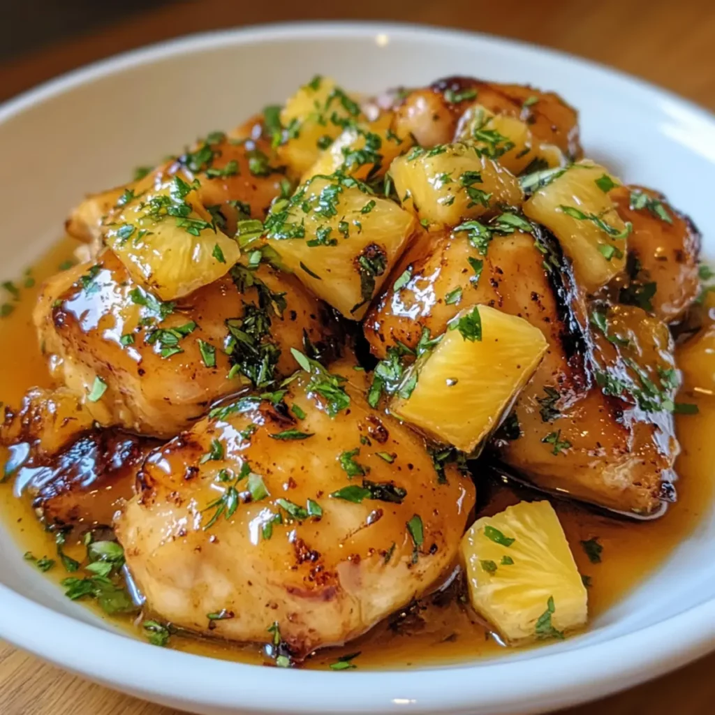 Brown Sugar Pineapple Glazed Chicken