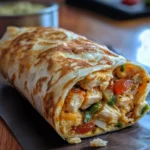 Cheesy Chicken Omelette Wrap
