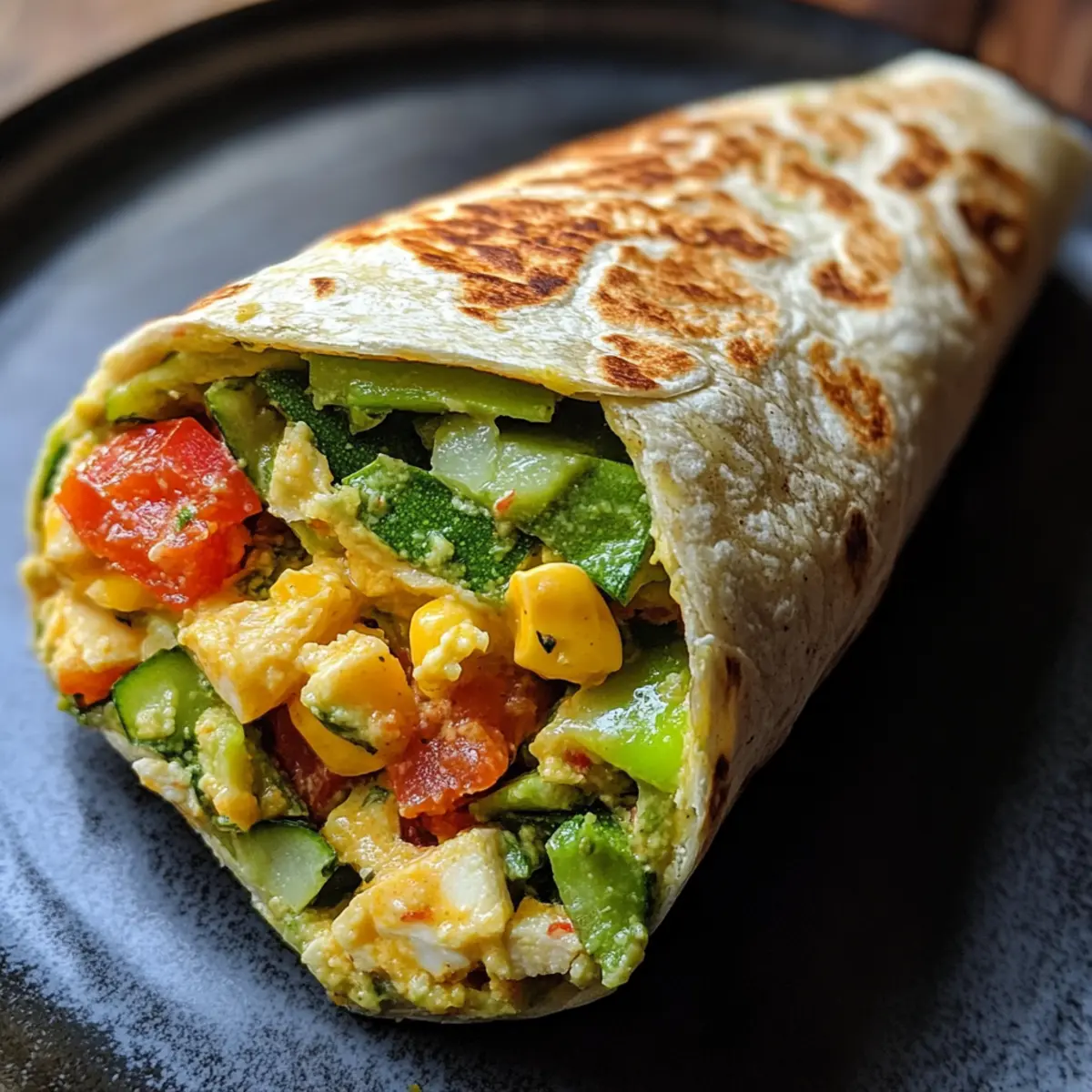 Simple Veggie Breakfast Wrap