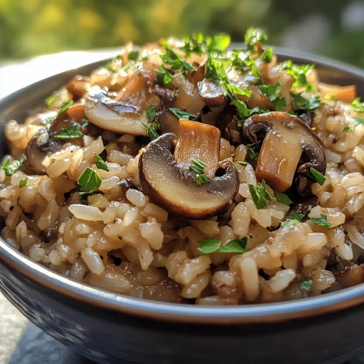 Savory Mushroom and Rice Pilaf