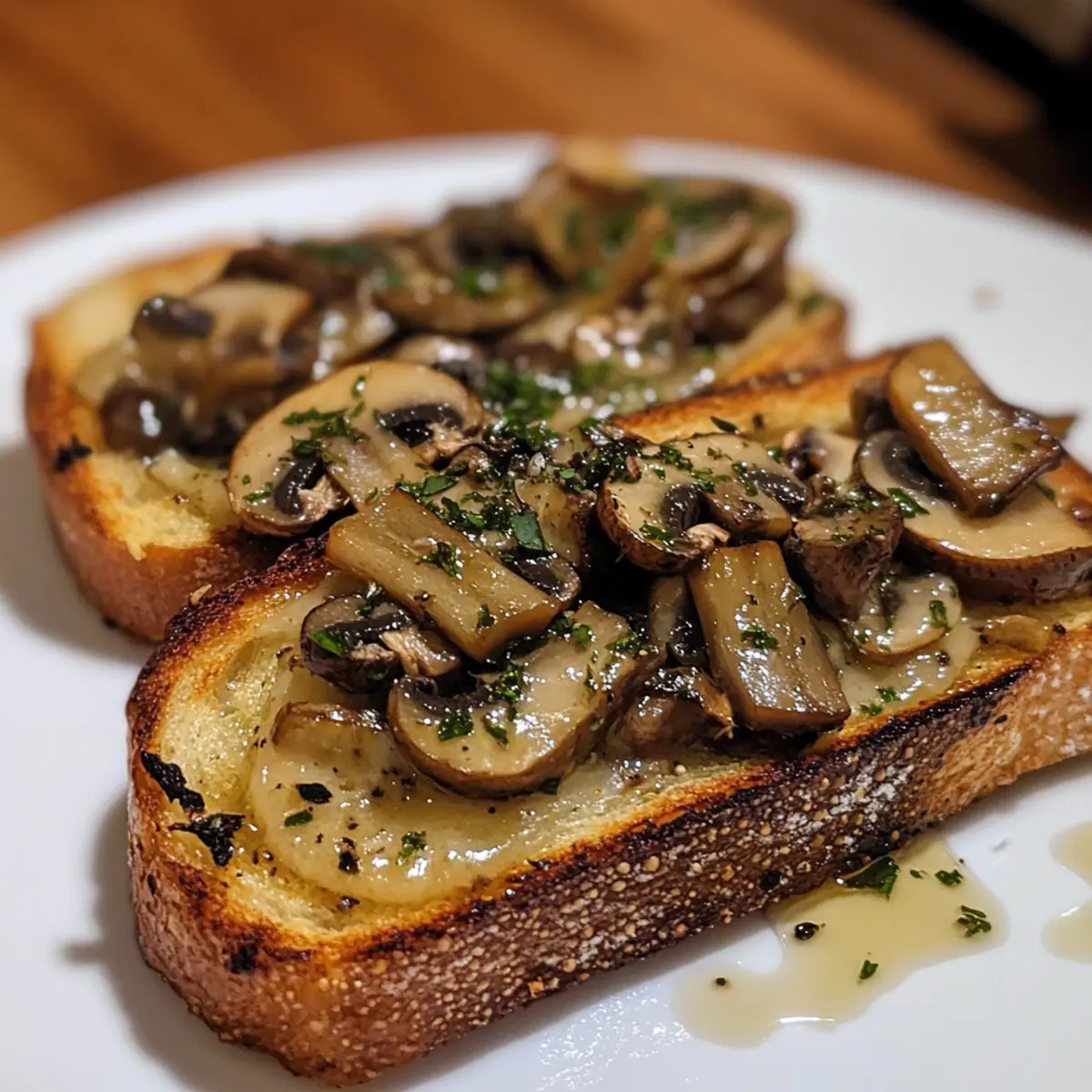 Garlic Butter Mushroom Toast Supreme