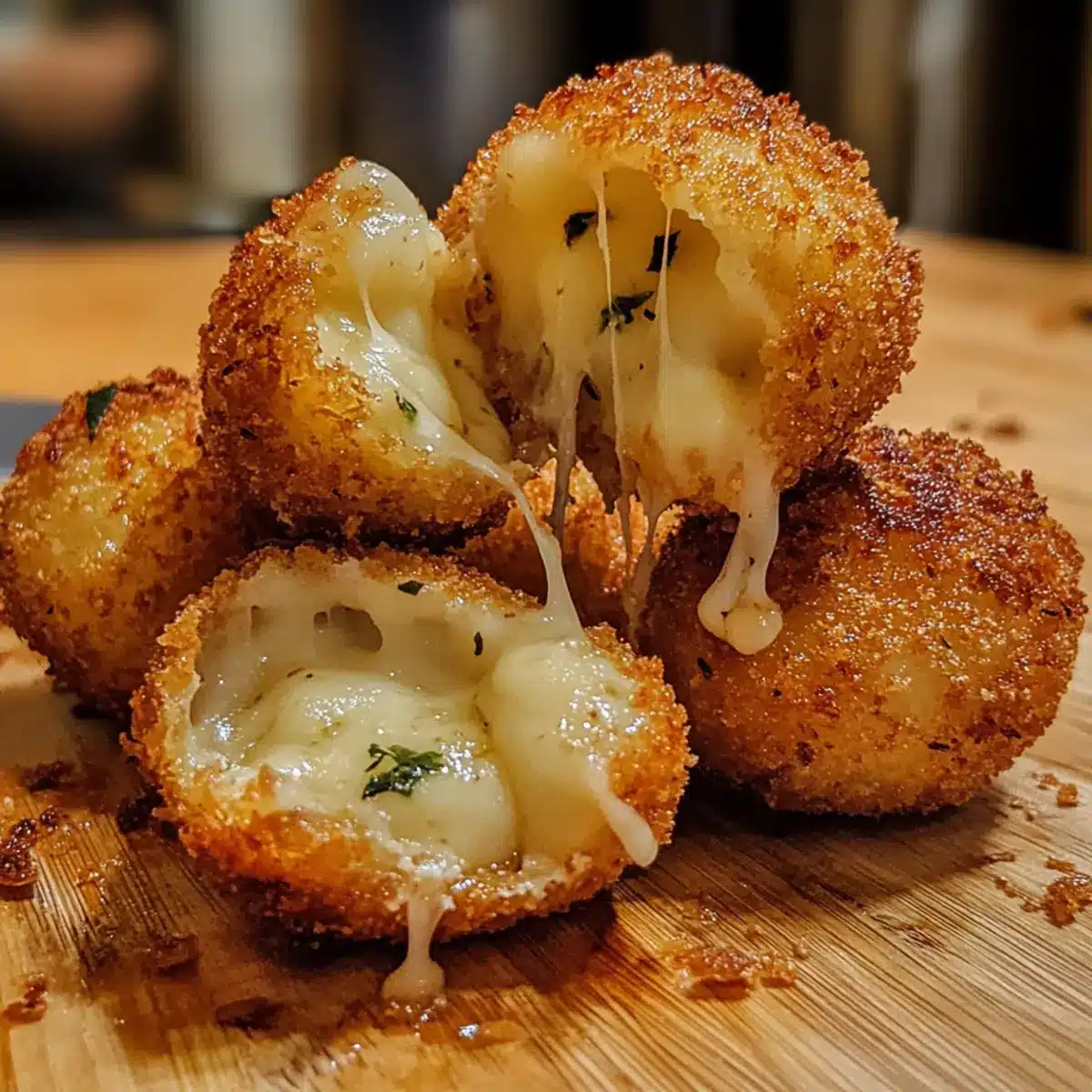 Crispy Cheese Stuffed Bites