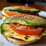 Avocado Tomato Breakfast English Muffin