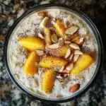 Peach Almond Overnight Oats Delight