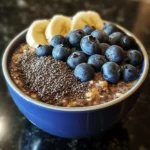 Blueberry Chia Overnight Oats Bowl