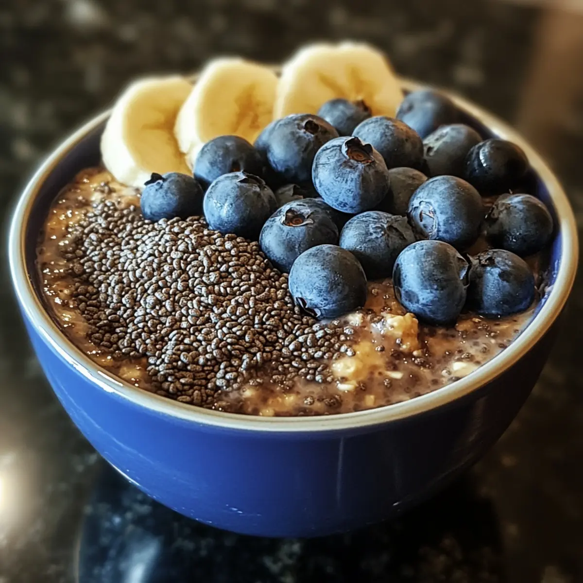 Blueberry Chia Overnight Oats Bowl