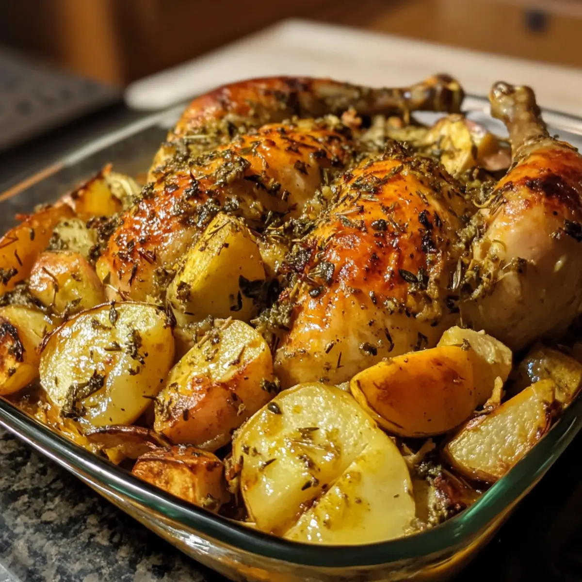 Herb Butter Roast Chicken Dinner