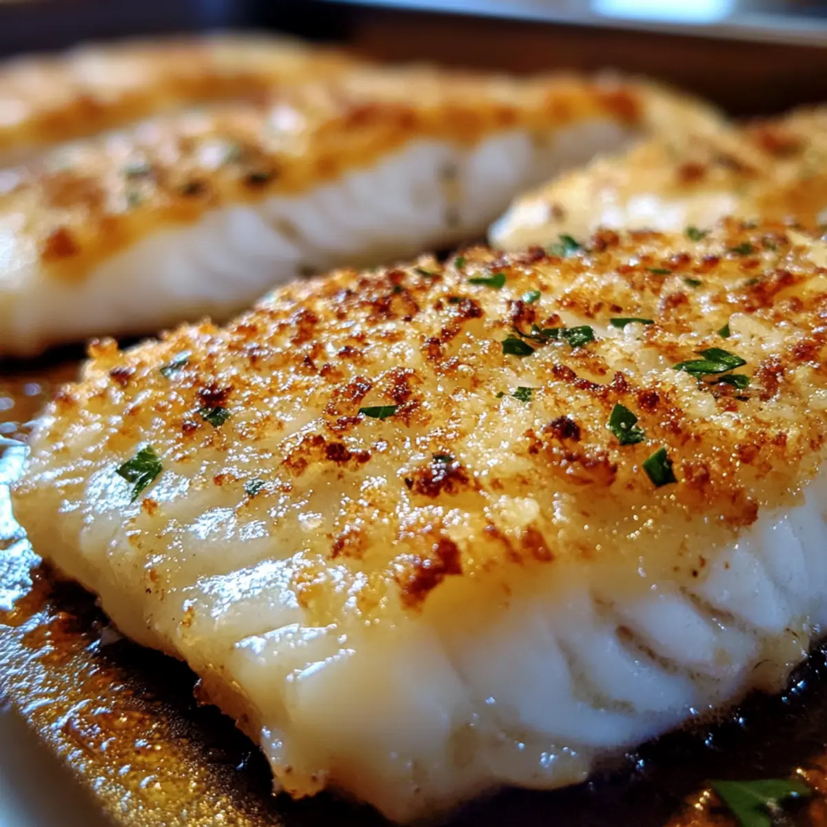 Garlic Parmesan Crusted White Fish