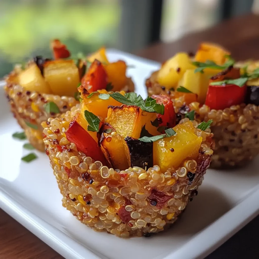 Roasted Vegetable Quinoa Cups
