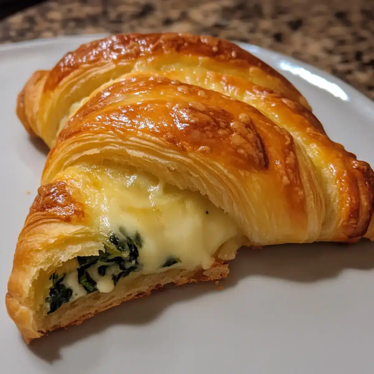 Spinach Cheese Breakfast Crescent Roll