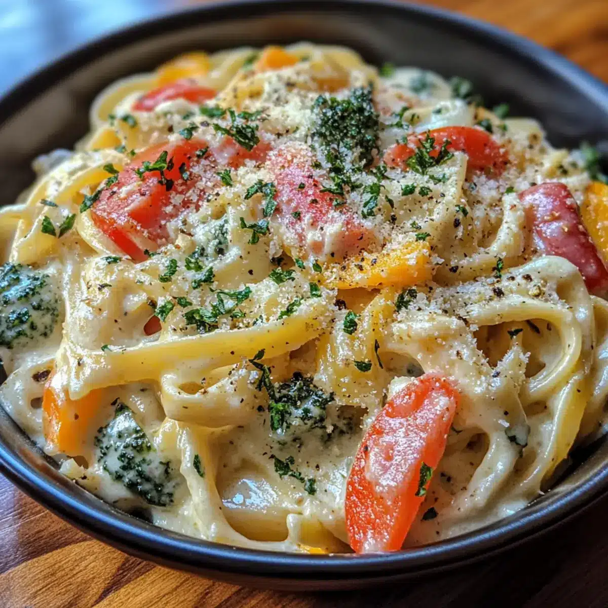 Creamy Vegetable Alfredo Pasta