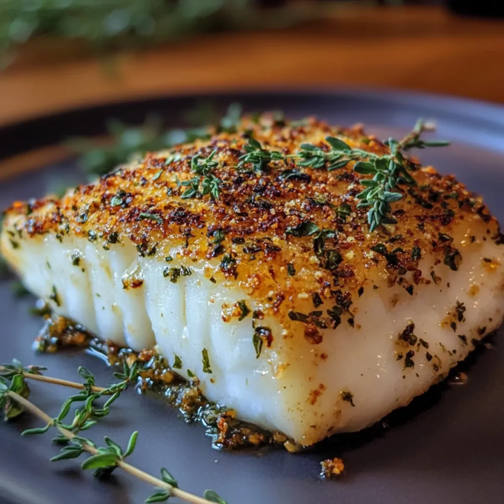 Oven Roasted Herb Crusted Cod