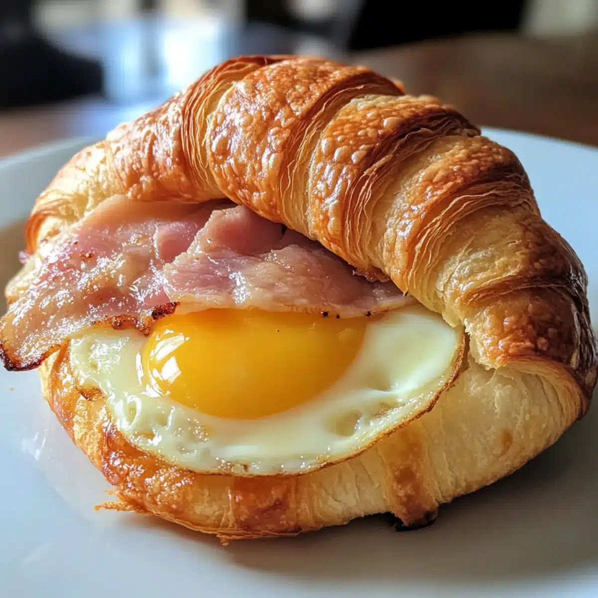 Ham Cheese Egg Breakfast Croissant