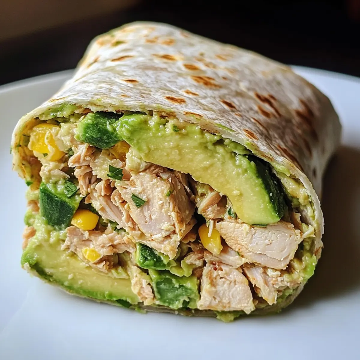 Avocado Tuna Healthy Breakfast Wrap