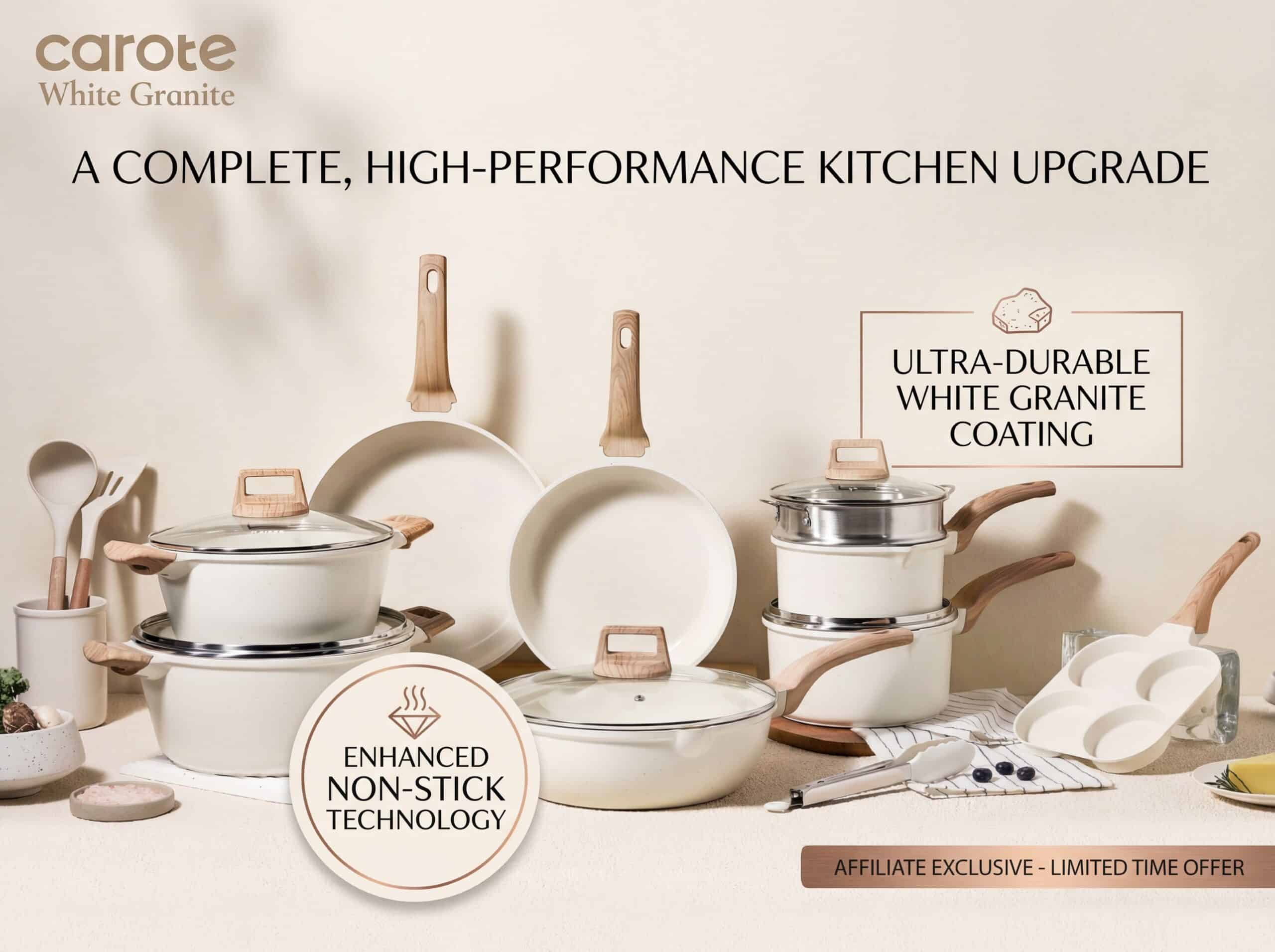 CAROTE 21-piece nonstick cookware set on Amazon