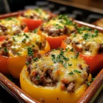 Cheesy Stuffed Beef Mini Peppers