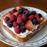Fast Berry Cream Cheese Dessert Toast