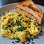 Herb Scrambled Eggs with Toast