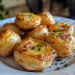Cheesy Ham Potato Puff Bites