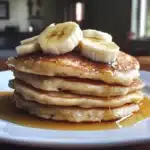 Fluffy Banana Pancake Stack