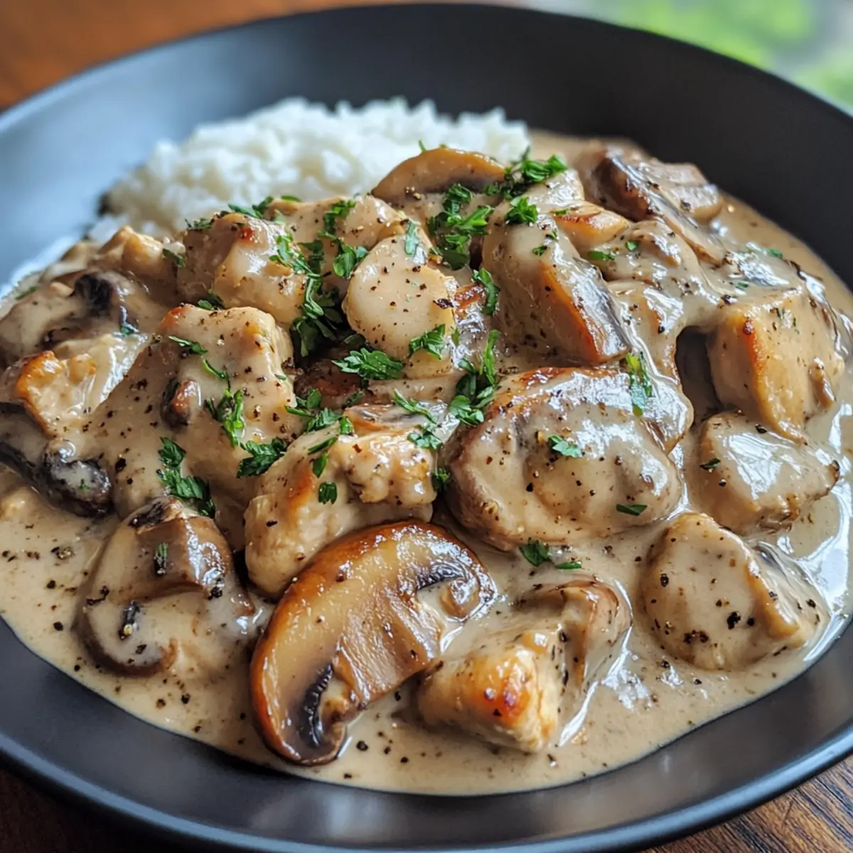 Creamy Mushroom Chicken Skillet Meal