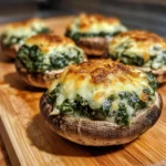 Cheesy Spinach Stuffed Mushrooms Delight