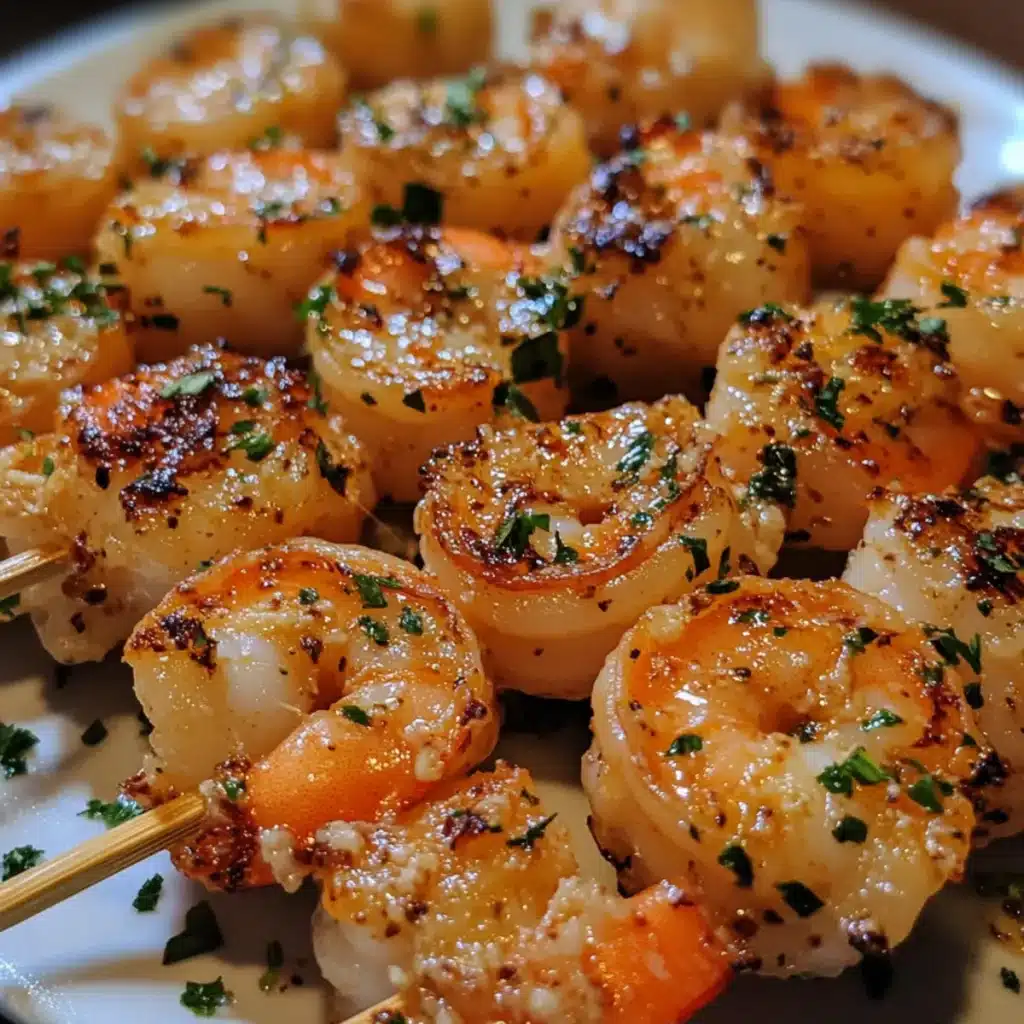 Garlic Parmesan Shrimp Skewers