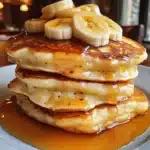 Fluffy Banana Pancake Stack