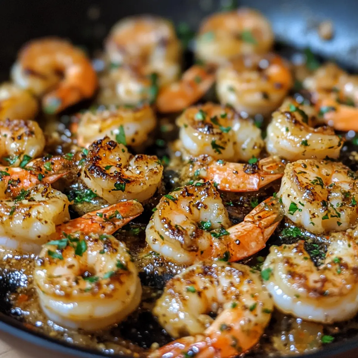 Garlic Butter Shrimp Skillet Bites