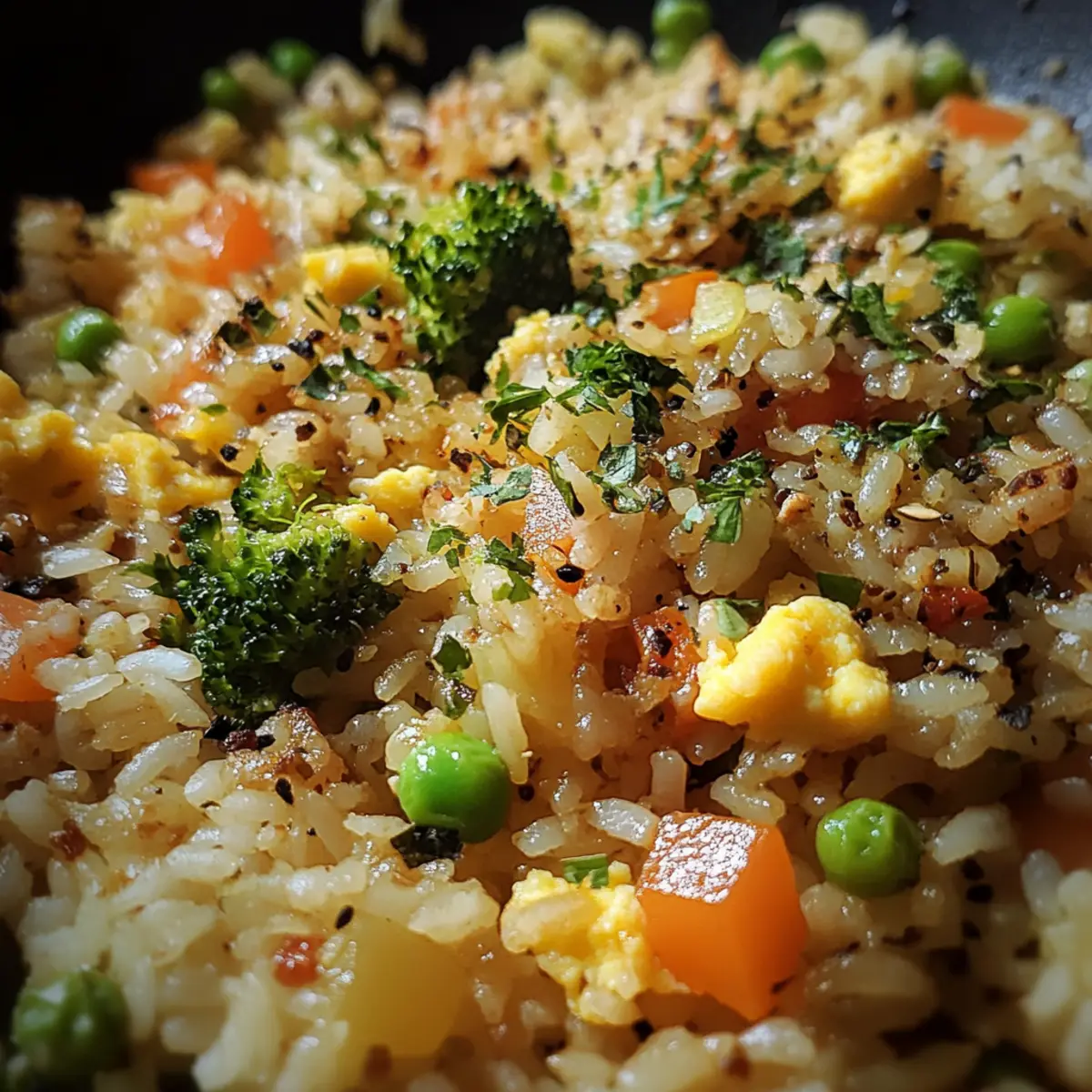 Veggie Egg Fried Rice Quick Dinner