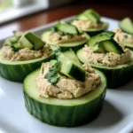 Creamy Tuna Avocado Cucumber Cups