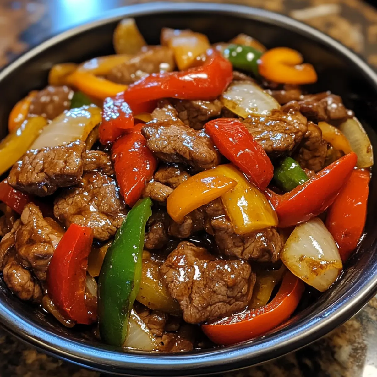 Beef Pepper Onion Stir Fry