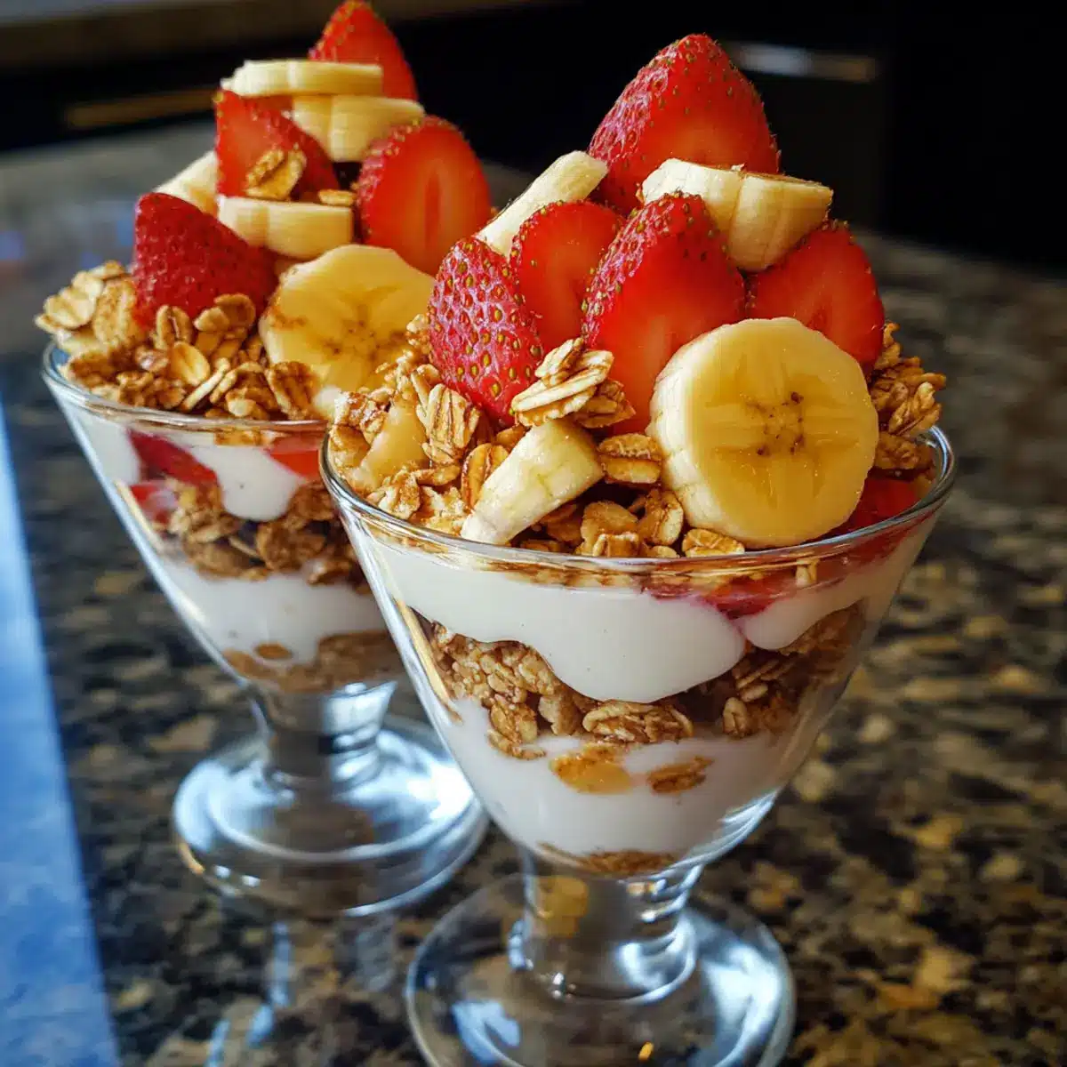 Strawberry Banana Yogurt Parfaits