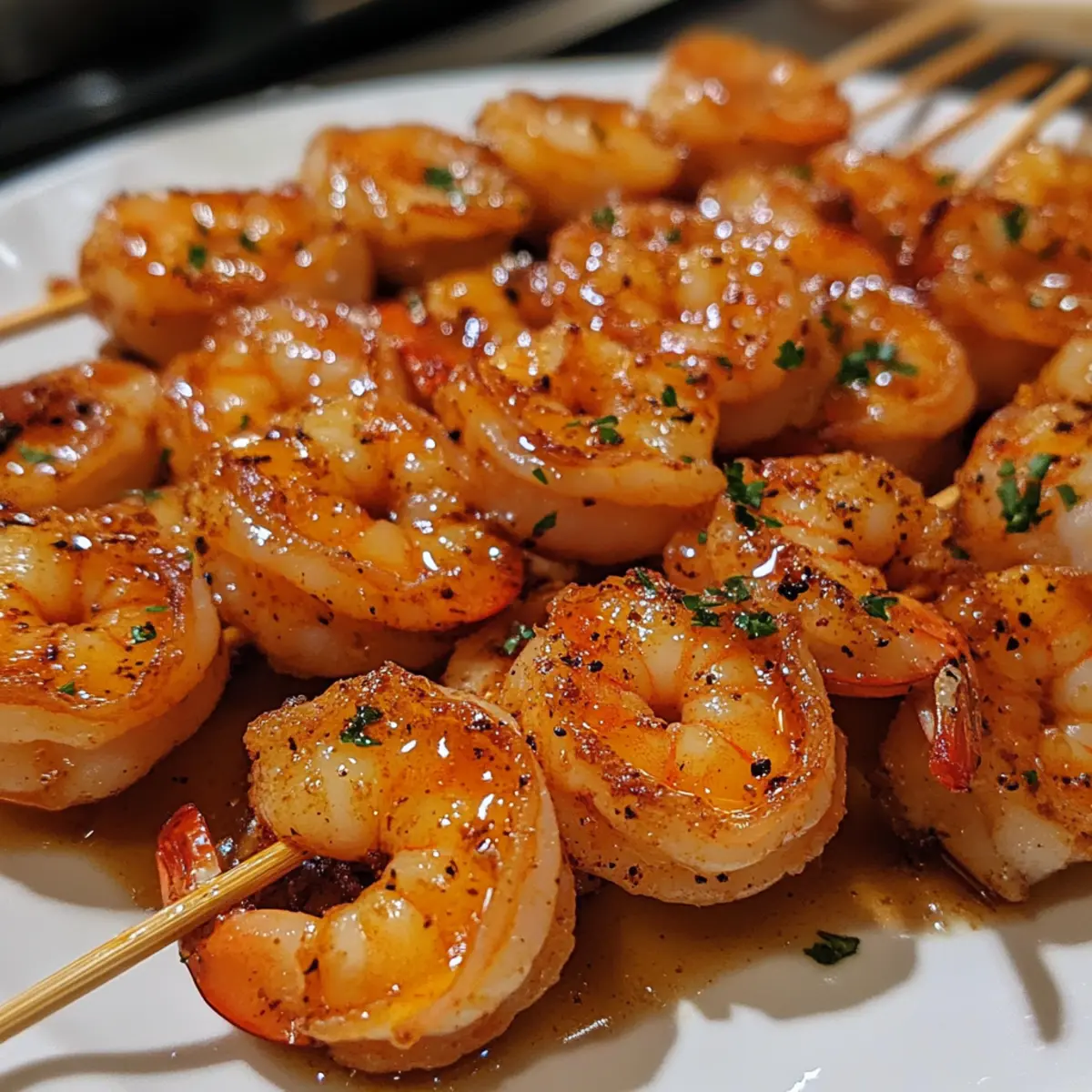Honey Glazed Shrimp Party Skewers